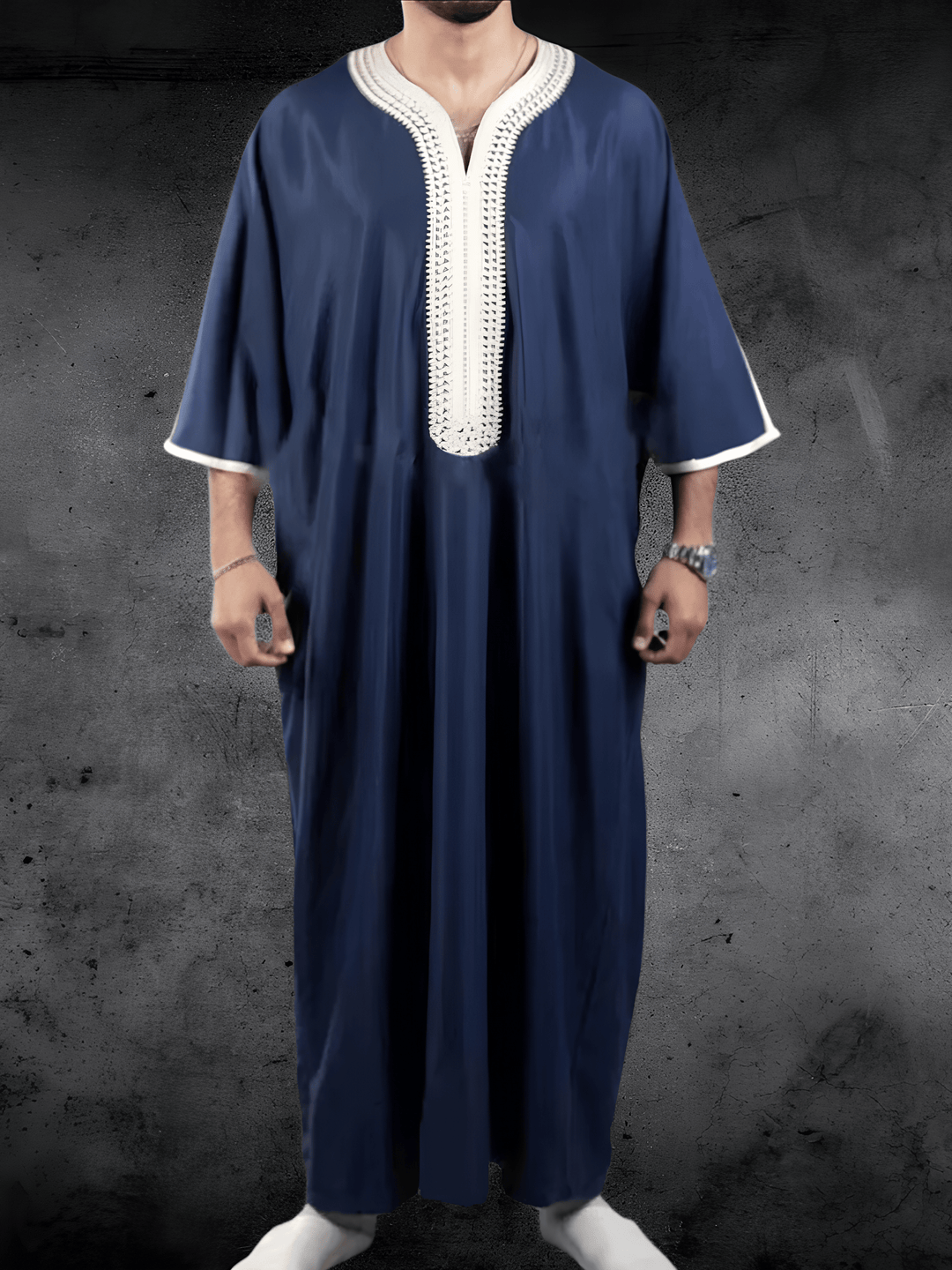 Djellaba Bleu Homme